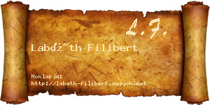Labáth Filibert névjegykártya